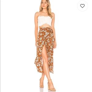 CARIBE WRAP SKIRT IN CECILE ROSE PRINT size small